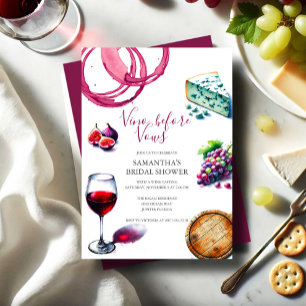 Invitation Vino avant les Voeux Mariage Doux Shower Bridale D