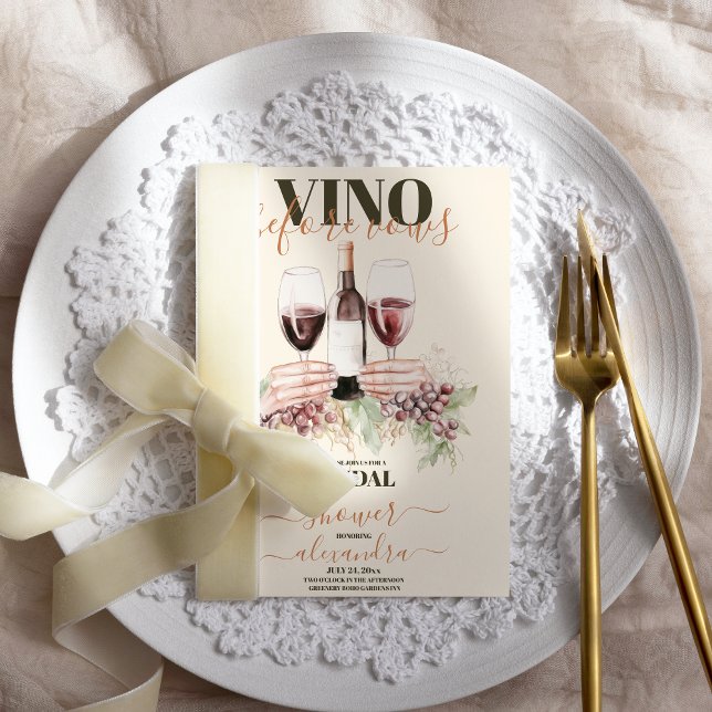 Invitation Vino Avant Vows Fête des mariées De Dégustation De (Créateur téléchargé)