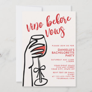 Invitation Vino Before Vows Vin Rouge Enterrement de Vie de J