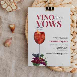Invitation Vino élégant avant les voeux vin Fête des mariées