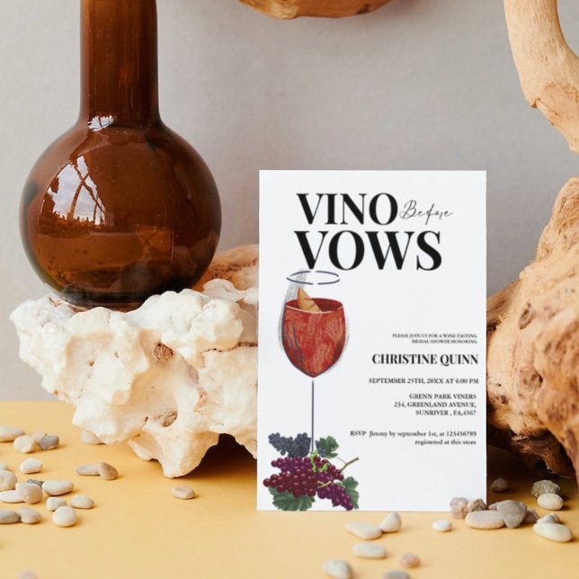 Invitation Vino élégant avant les voeux vin Fête des mariées (Créateur téléchargé)