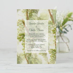 Invitation Vins de raisin Domaine Mariage à thème