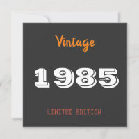 Vintage 1985 édition limitée 40e cadeau d'annivers