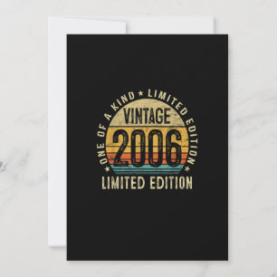 Invitation Vintage 2006 17e anniversaire Edition limitée 17 a