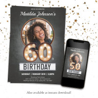 Vintage 60e anniversaire Marquee Glamor Photo pers