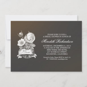 invitation vintage à la douche nuptiale