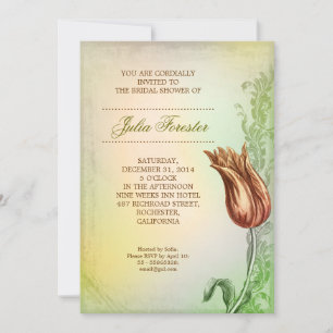 Invitation vintage à la douche nuptiale personnali