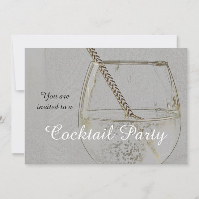 Invitation Vintage à un cocktail (Devant)