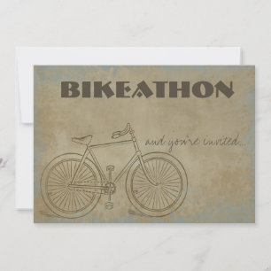 Invitation vintage à vélo