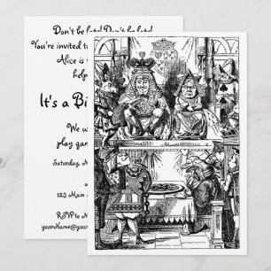 Invitation Vintage Alice au pays des merveilles Fête d'annive