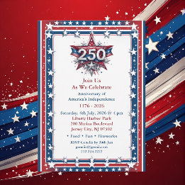Invitation Vintage Americana 250e Anniversaire Stars & Stripe