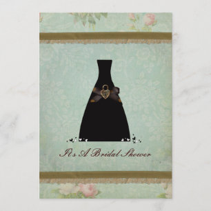 Invitation vintage antique de Fête de la mariée