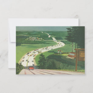 Invitation Vintage Autoroutes Pittoresques américaines Change