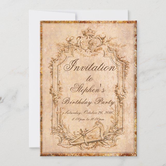 Invitation Vintage baroque (Devant)