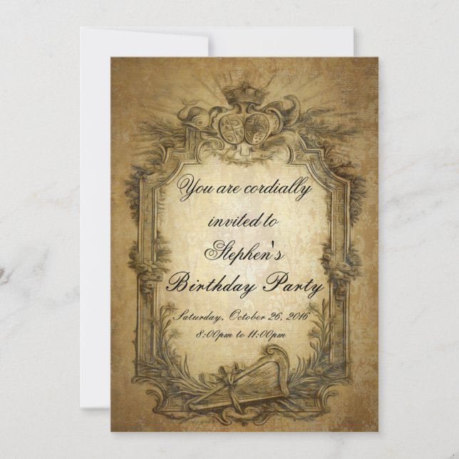 Invitation Vintage baroque (Devant)
