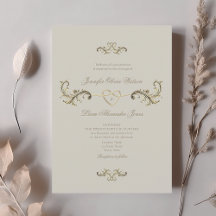 Vintage Baroque Gold Romantique Mariage