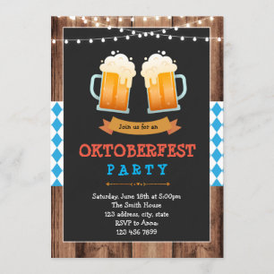 Invitation vintage bière oktoberfest