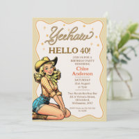 Vintage Blonde Anniversaire Cowgirl 40e Anniversai