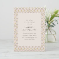 Vintage Blush Olive Folk Floral Couples Douche