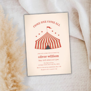 Invitation Vintage Carnival Circus Big Top Baby shower