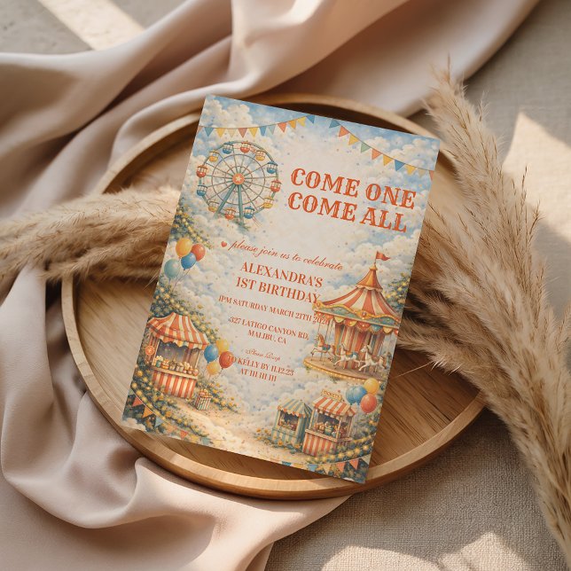 Invitation Vintage Carnival Circus Birthday (Créateur téléchargé)