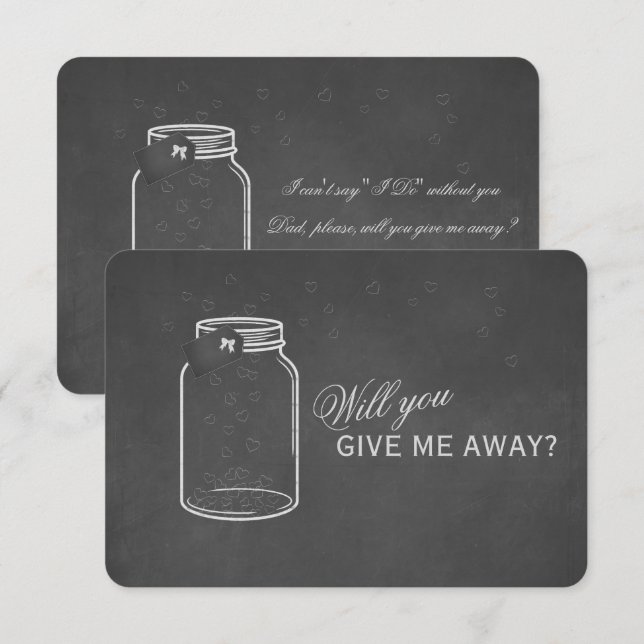 Invitation Vintage Chalk Me Donnerez-Vous (Devant / Derrière)