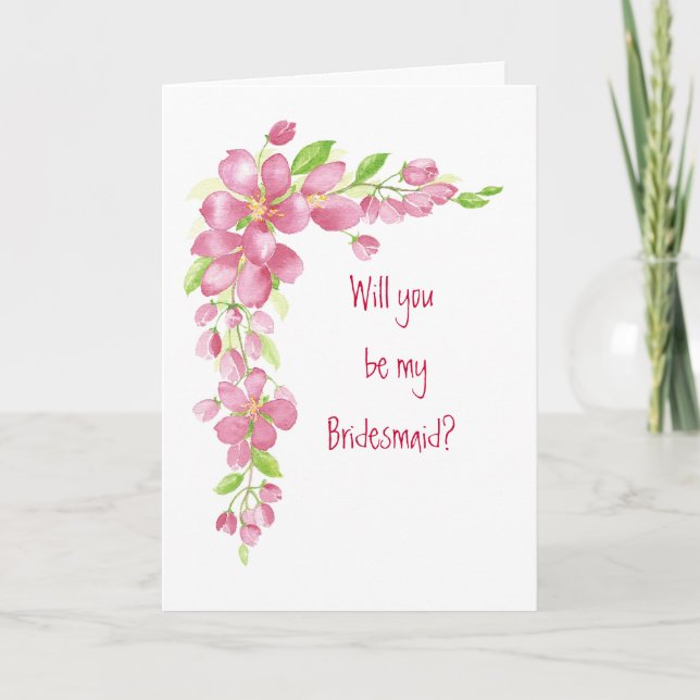 Invitation Vintage Cherry Blossom - Mariage Bridesmaid (Devant)