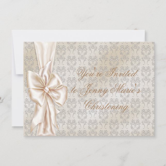 Invitation vintage Chic Baptême (Devant)
