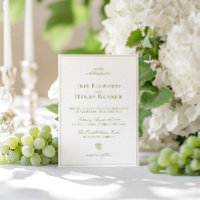Vintage classique Vert et Mariage blanc