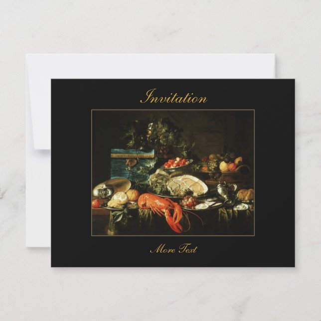 Invitation Vintage de cuisine victorienne (Devant)