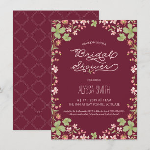 Invitation vintage de Fête de la mariée de style -