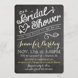 Invitation vintage de Fête de la mariée de tableau