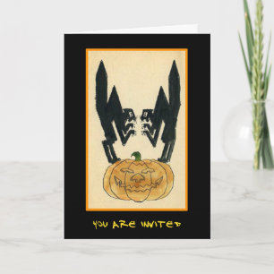 Invitation vintage De La Fête D'Halloween Avec Un 