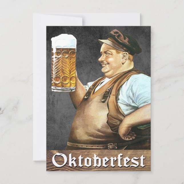 Invitation vintage de l'Oktoberfest (Devant)