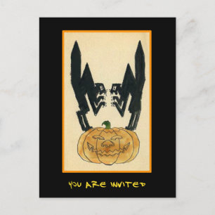 Invitation vintage de partie de Halloween avec le
