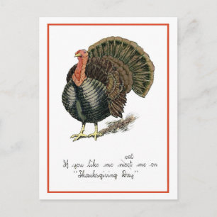 Invitation vintage de thanksgiving