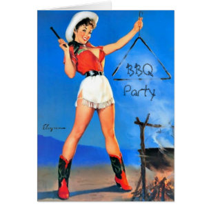 Invitation vintage du barbecue
