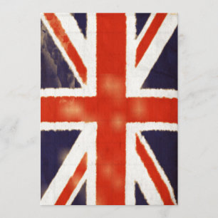 Invitation vintage d'Union Jack (verticale)
