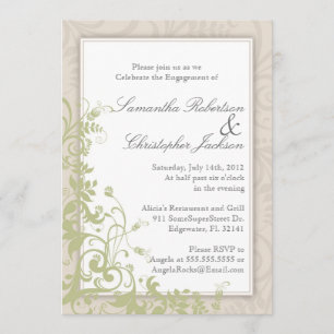 Invitation vintage élégant de mariage de partie de