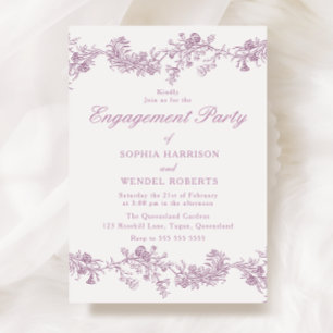 Invitation Vintage Elegant Dusty Rose Blush