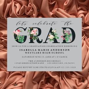 INVITATION vintage ÉLÉGANTE FLORALE