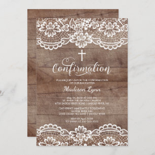 Invitation vintage en bois rustique de
