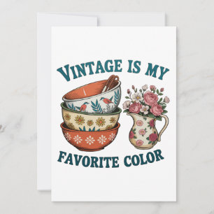 Invitation Vintage Est Ma Couleur Préférée Florale Rétro Amou