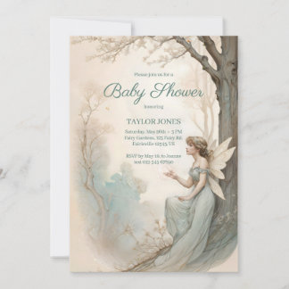 Invitation Vintage Fairy Baby Shower