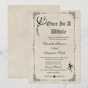 Invitation Vintage Fairy conte Storybook Mariage