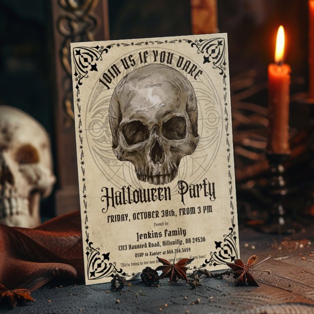 Invitation Vintage fête d'Halloween (Créateur téléchargé)