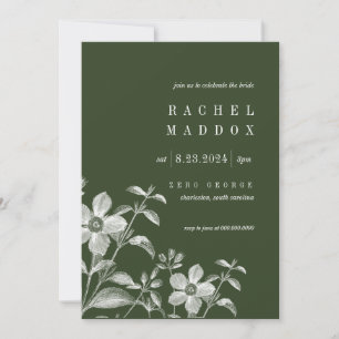 Invitation vintage Floral Bridal Shower