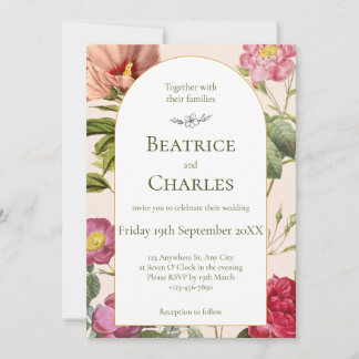 Invitation vintage Floral Garden