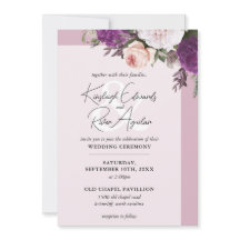 Vintage Floral Roses & Dusty Mauve Mariage photo
