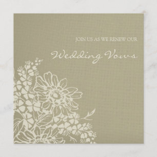 Invitation vintage florale de renouvellement de